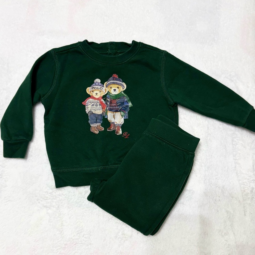 Green Polo Ralph Lauren Sweatshirt and Pants Set